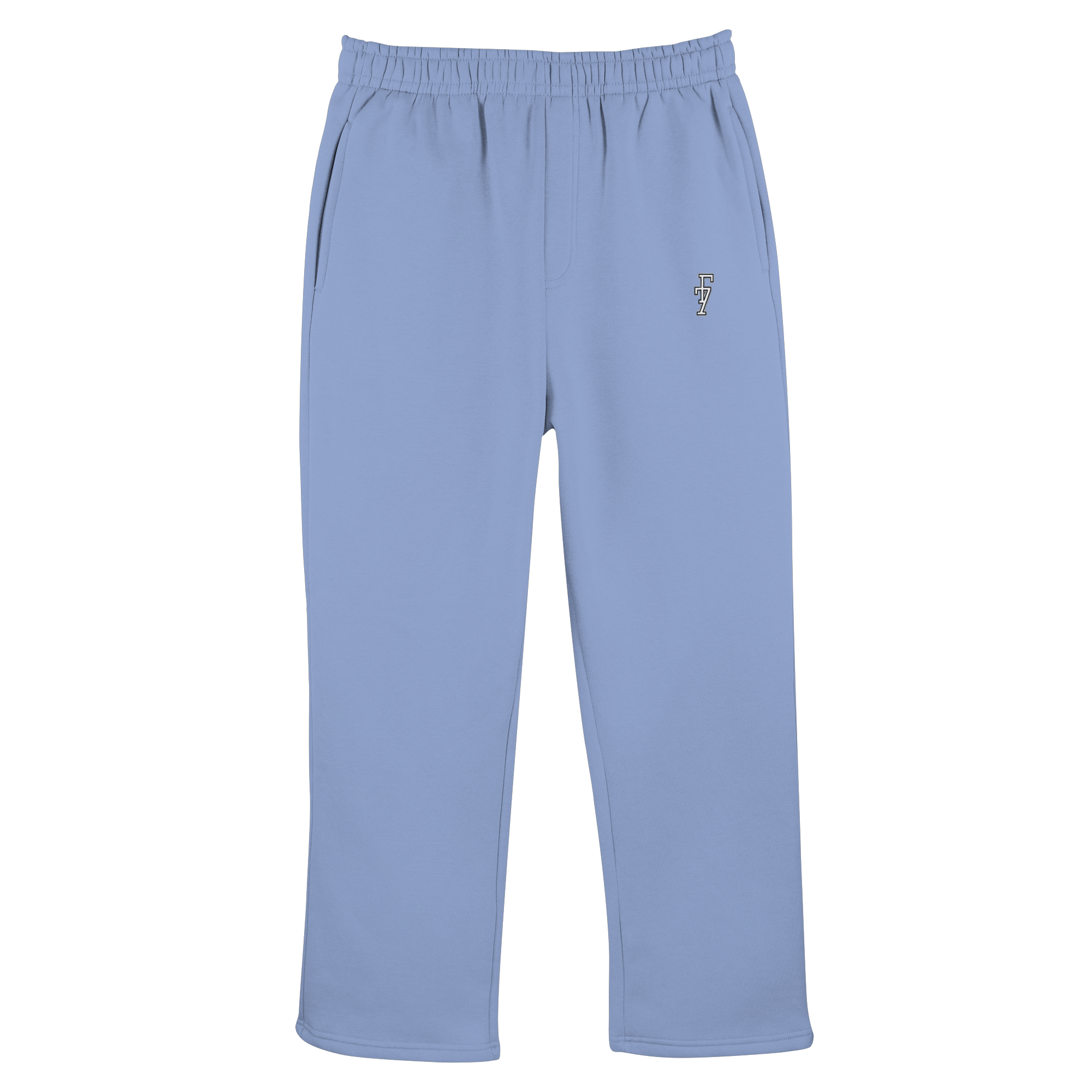 Baby Blau Tracksuit Hose mit modernem Streetwear-Schnitt, und dezentem Branding. Sportlich mit klaren Linien, ideal für Alltag und Urban Style